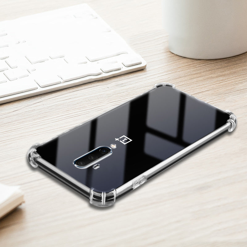 Bakeey OnePlus 7T Pro Case Air Bag Bumper Shockproof Transparent Non-yellow Soft TPU Protective Case