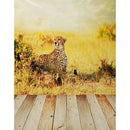 5x7ft Vinyl Love Wood Floor Cheetah Kids Theme Backdrop Photography Photo Prop
