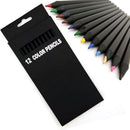 12 Colors Wooden Drawing Charcoal Pencils Black Soft Painting Sketch Fine Art Pencil