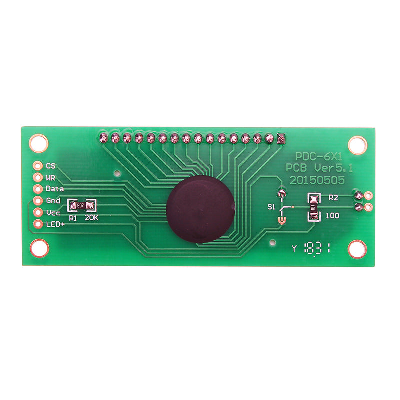 EDS803 5V 6 Digit 7 Segment LCD Display Screen Static Driving TN Positive Display With Backlight Blu