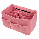 Felt Insert Bag Multi Pockets Cosmetics Handbag Purse Organizer Holder Makeup Travel Zipper