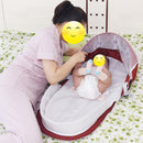 Foldable Multi-function Cotton Baby Bed Portable Crib With Net and Toys For Infant