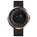 SKMEI 9174 Creative Small Triangle Display Fashion Black Steel Men Watch Quartz Watch