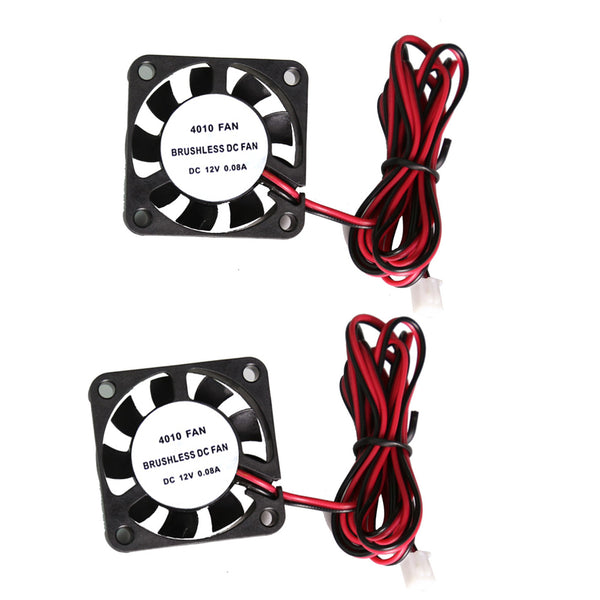 Anet 2Pcs 4010 40*40*10mm 12V DC Brushless Cooling Fan with Wire for RepRap Prusa i3 DIY 3D Printer