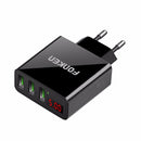 FONKEN 3A 3 Ports LED Display Fast Charging USB Charger For Power Bank iPhone X XS HUAWEI P20 XIAOMI MI9 S10 S10+