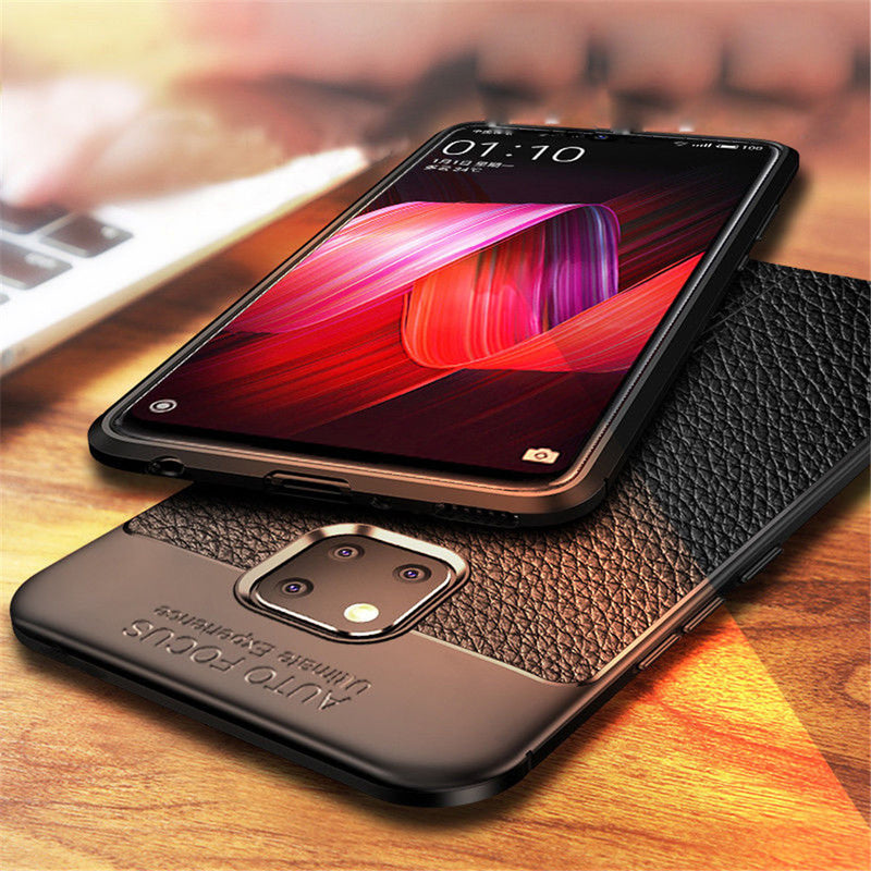 Bakeey Litchi Pattern Shockproof Soft TPU Back Cover Protective Case for Huawei Mate 20 Pro