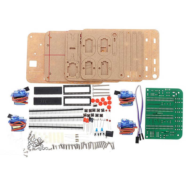 51 MCU Assembling Transparent Acrylic Robot Arm DIY Kit Learning Production Kit
