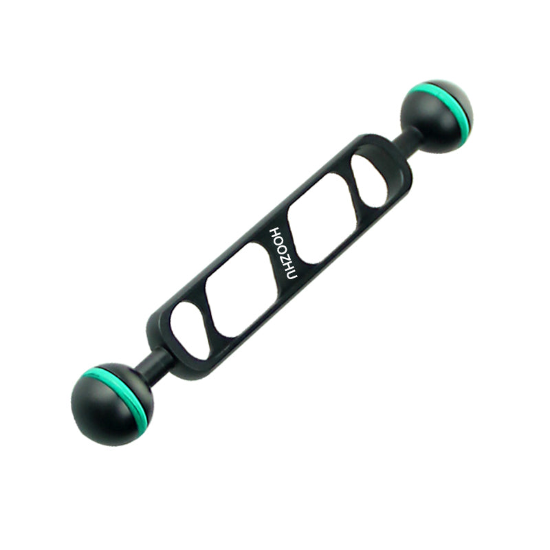 HOOZHU S70 24.5 7" Double Ball Head Connecting Bracket Support for Diving Light Flashlight Arm Divi