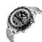 SKMEI 1204 Dual Dsplay Digital Watch Men Stainless Steel Strap Luminous Alarm Outdoor Sport Watch