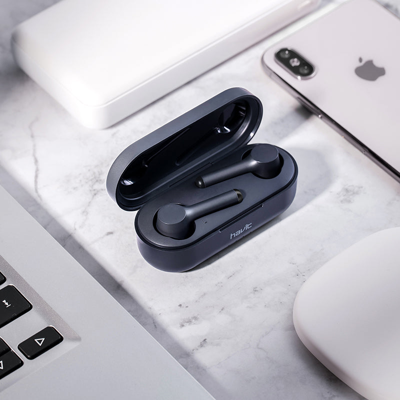 Havit I92 TWS Wireless bluetooth 5.0 Earphone Smart Touch IPX5 Waterproof Bilateral Call Stereo Headphone with Charging Box