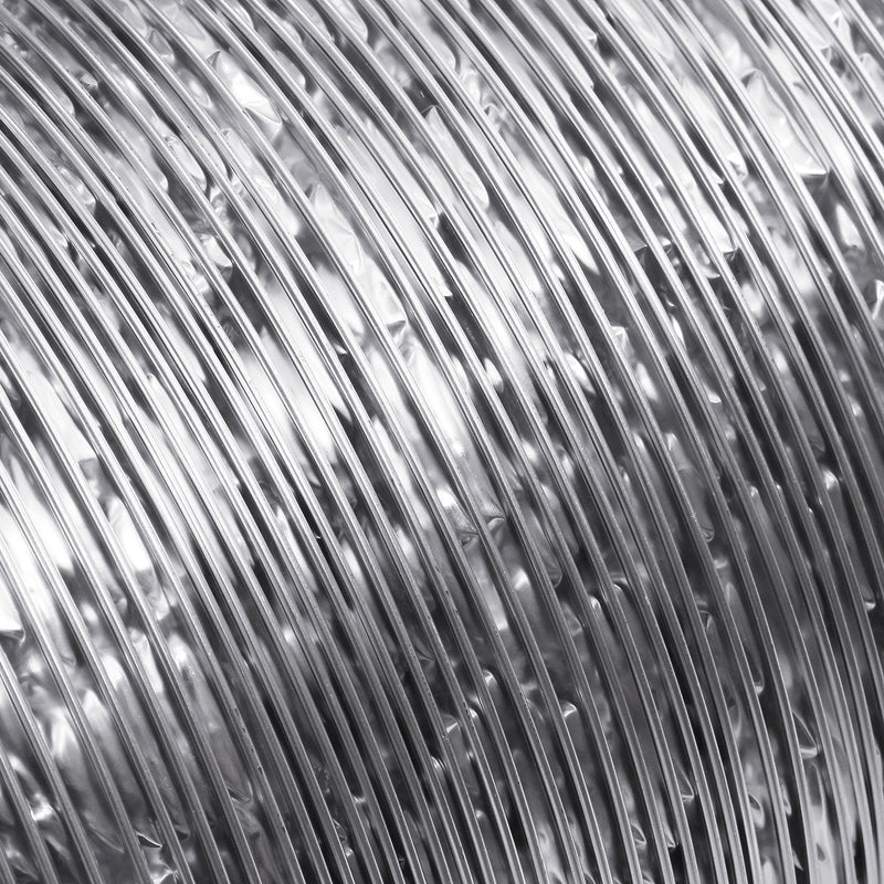 15cm/6" Flexible Aluminum Foil Air Ducting Dry Ventilation Hose Adapter For Kitchen with Clamps