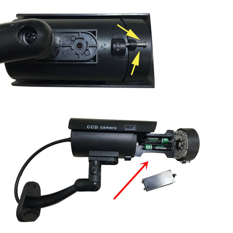 Waterproof Dummy Camera Bullet Flashing Red LED Outdoor Indoor Dummy CCTV Security Simulation Camera Dummy Surveillance Camera System