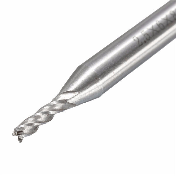 6pcs HSS 4 Flute Straight Shank End Mill Cutter 2/2.5/3/4/5/6mm End Mill Cutter CNC Tool