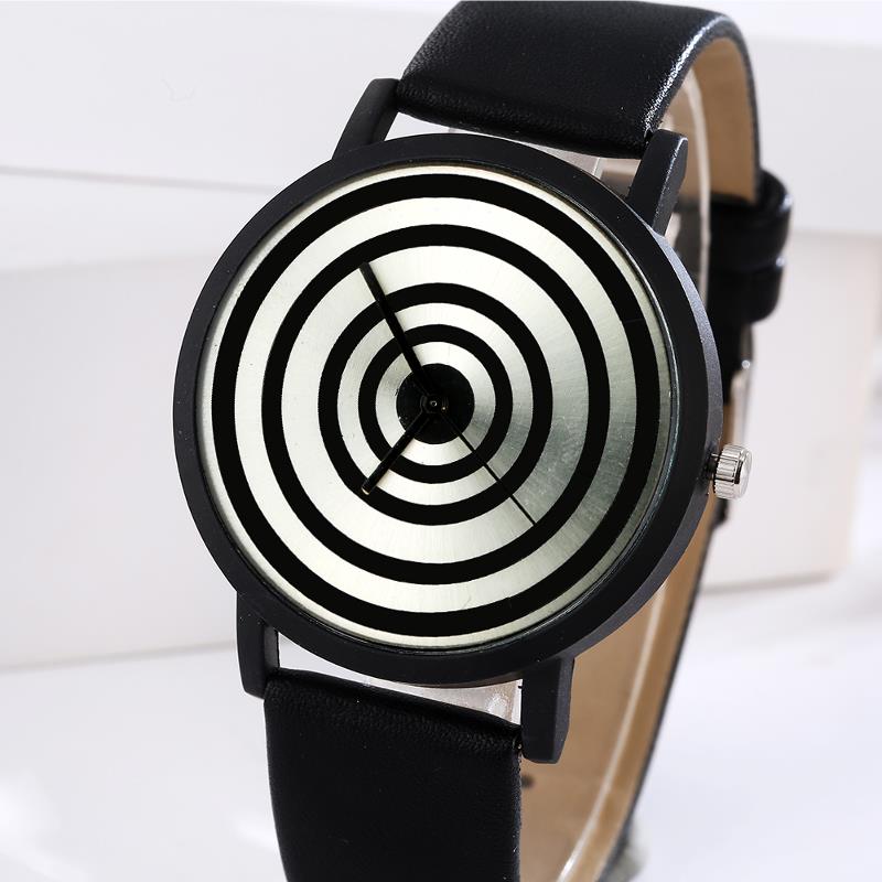 GAETY G417 Fashion Women Men Quartz Watch Creative Geometric Pattern Wrist Watch