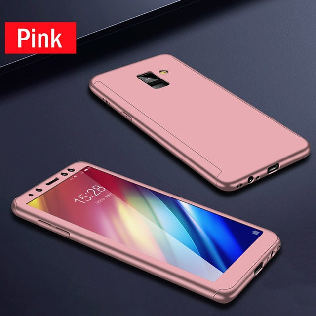 Bakeey 360 Full Body PC Front+Back Cover Protective Case With Screen Protector For Samsung Galaxy A9 2018/A7 2018/A8 2018/A8 Plus 2018