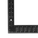 Drillpro Black Steel Double-sided Metric Inch Angle Ruler 90 Degree Angle Corner Ruler