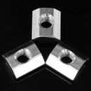 Drillpro 50pcs M5 T Sliding Nut Zinc Plated Carbon Steel T Sliding Nut for 2020 Aluminum Profile