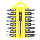 BROPPE 17pcs 1/4 Hex Shank Screwdriver Bits Set Hex Phillips Slotted Screwdriver Bits with Holder