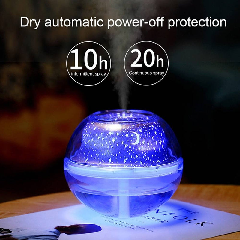 5V 5W LED Ultrasonic Essential Oil Humidifier Diffuser Mist Aromatherapy Air Purifier 500ML