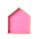 Wooden House Shape Wall Hanging Shelf Toy Storage Rack Home Decorations