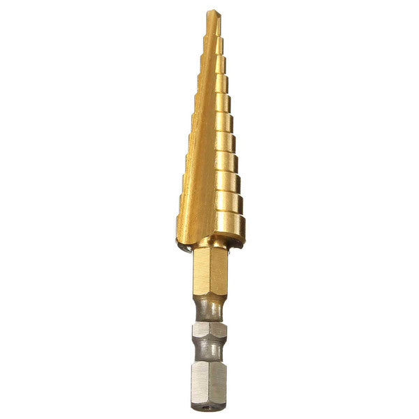 3-13mm HSS Titanium Coated Step Drill 1/4 Inch Hex Shank Step Drill Bit