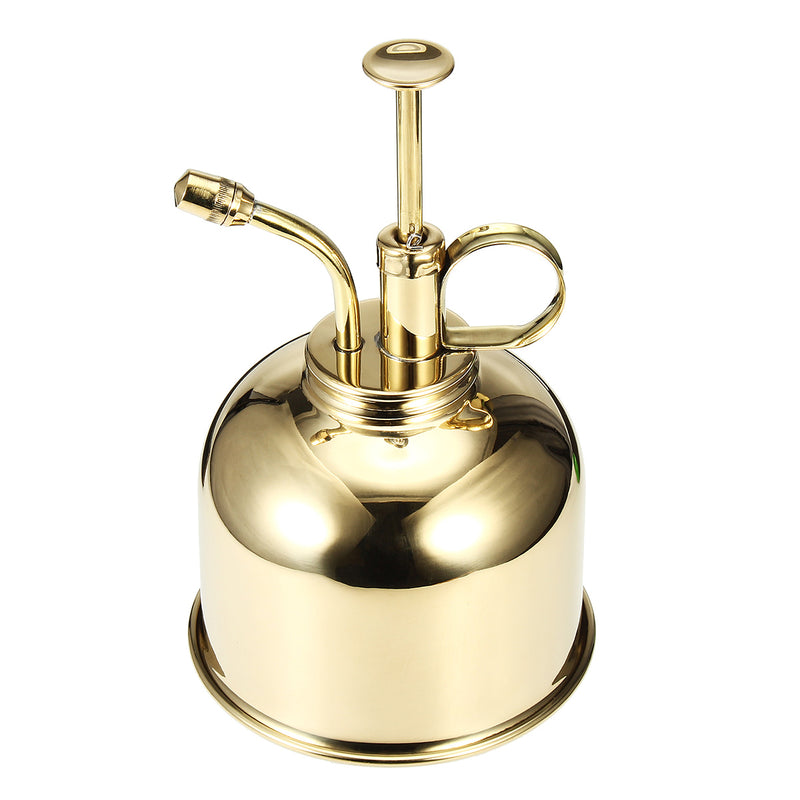 300mL Mini Brass Home Plant Mister Plunger Flower Water Spray Bottle Potted Spraying Watering Can Decorations