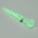 5inch Mini Size Noctilucent Water Glass Pipe Glassware Luminous Green Herb Tube Holder