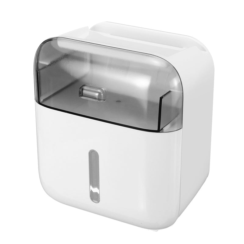 Toilet Paper Waterproof Wall Mount Tissue Double Holder Shelf Tube Storage Box Paper Shelf Holder