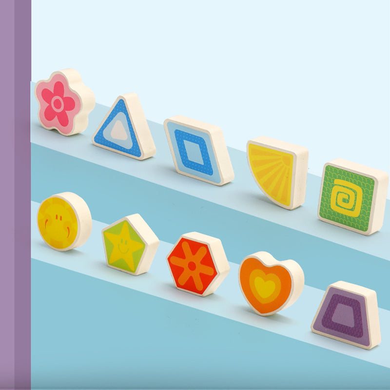 Wooden Toys Rings Montessori Math Toys Counting Fishing Board Child Kids Preschool Educational Learning Gifts