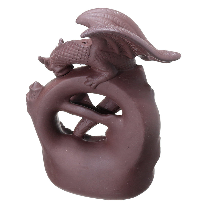Waterfall Backflow Ceramic Dragon Incense Burner Cone Holder Censer Home Decor