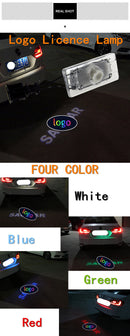 LED Laser Car License Number Plate Light Shadow Logo Projector Light for VW SAGITAR