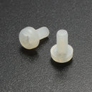 Suleve M3NP2 50Pcs M3 White Round Pillips Pan Head Plastic Nylon Screw Bolt 5/6/8/10/12/15/20/25mm Length