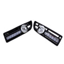 Pair Front Lower Bumper Fog Light Cover Grille w/LED DRL for VW Bora Jetta MK4 1999-2007