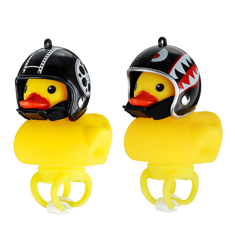 Yellow Duck Helmet Bicycle Bell Light Broken Wind Duck Toys Riding Cycling Horn