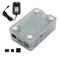 Updated ABS Enclosure Box V4 Case+5V/3A EU Standard Plug Power Supply+3*Black Heat Sink Set for Raspberry Pi 4