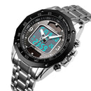SKMEI 1493 Fashion Men Digital Quartz Watch 3ATM Waterproof Luminous Display Dual Display Watch