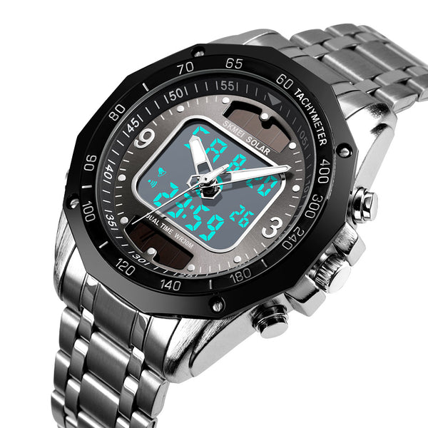 SKMEI 1493 Fashion Men Digital Quartz Watch 3ATM Waterproof Luminous Display Dual Display Watch