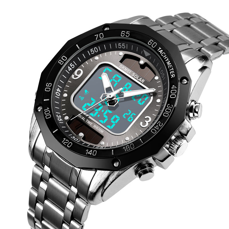 SKMEI 1493 Fashion Men Digital Quartz Watch 3ATM Waterproof Luminous Display Dual Display Watch