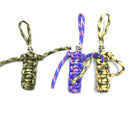 IPRee EDC Mini Paracord Skull Key Ring 7 Core Woven Braided Rope Keychain Kit