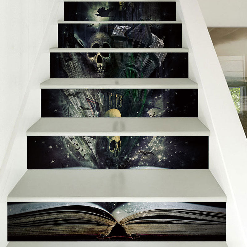 Miico LT003 Halloween Stair Sticker Horror Stair Wall Sticker Removable Sticker Halloween Sticker