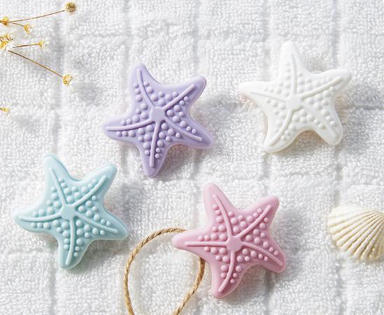 Starfish Silicone Door Knob Mute Luminous Elastic Stickers Crash Buffer Wall Protector Stickers