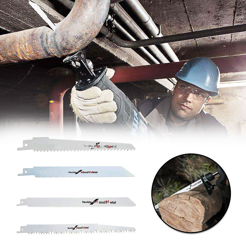 10pcs 6TPI/8TPI/10TPI Reciprocating Saw Blades Wood Metal Cutter Blade