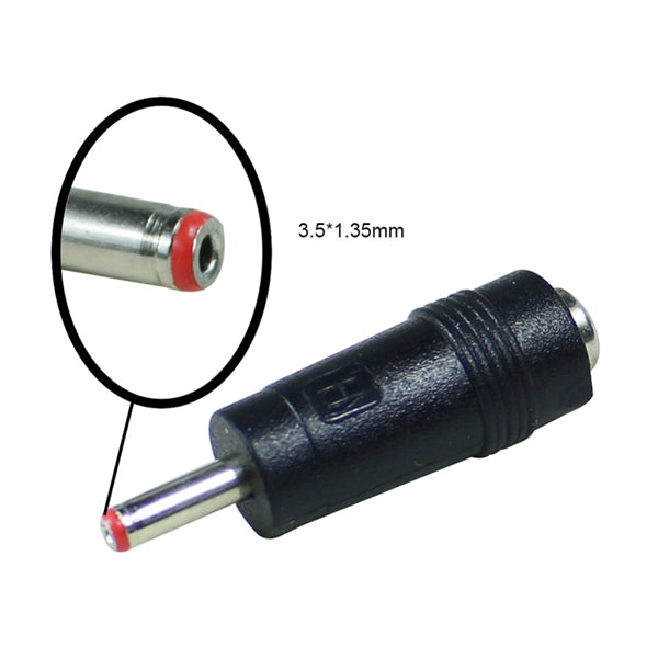 Power DC Jack Connector 5.5x2.1mm Female to 3.5x1.35mm Male Adapter