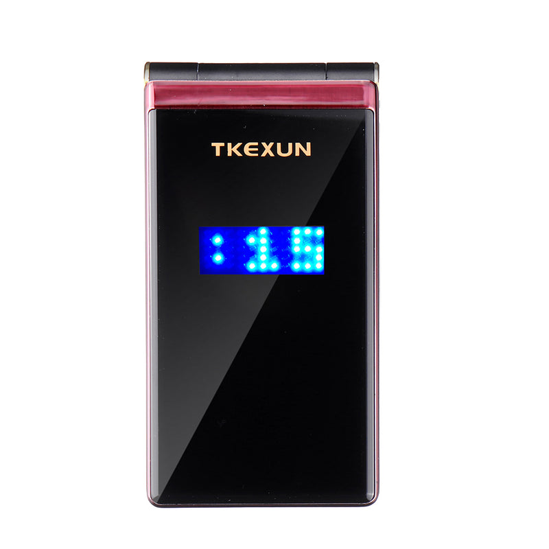 TKEXUN M2 Flip Phone 2800mAh 3.0 inch Touch Screen Blutooth FM Dual Sim Card Flip Feature Phone