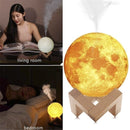 880ML 3D LED Night Light Air Humidifier Moon Lamp Aroma Essential Oil Diffuser