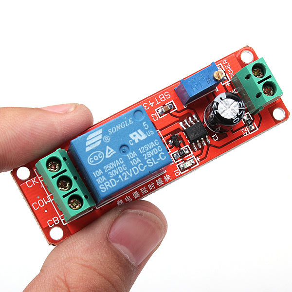 10pcs Delay Timer Switch Adjustable 0-10sec With NE555 Electrical Input 12V 10A