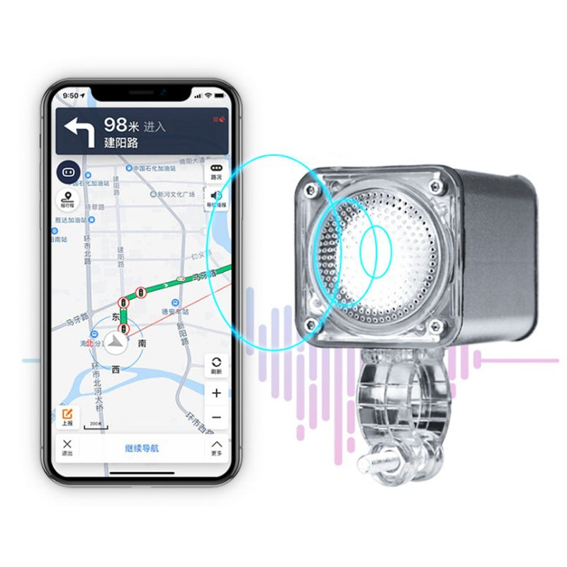 Intelligent LED Headlights bluetooth Speaker Audio Voice Navigation Waterproof For Motorcycle  lectric Bike