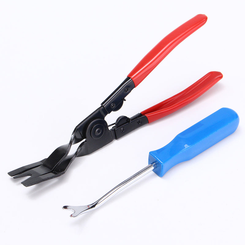 Car Door Card Panel Trim Upholstery Remover & Clip Removal Pliers Pry Tool Set