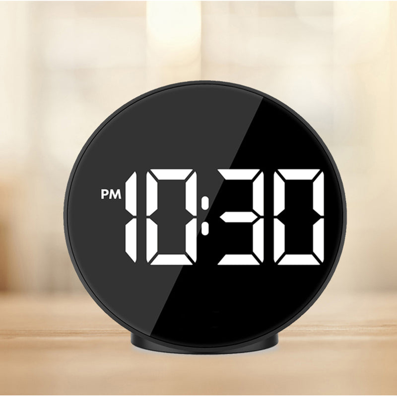 FanJu 3209 Digital Alarm Clock LED Voice Control Night Mode Large Time Temperature Home Decor Table Clock Wake Up Light