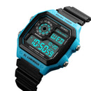 SKMEI 1299 Countdown Alarm Stainless Steel Waterproof Digital Watch